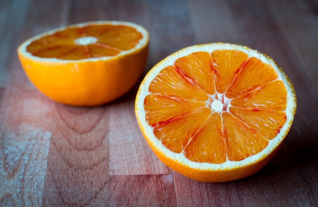 fruit, oranges, sliced