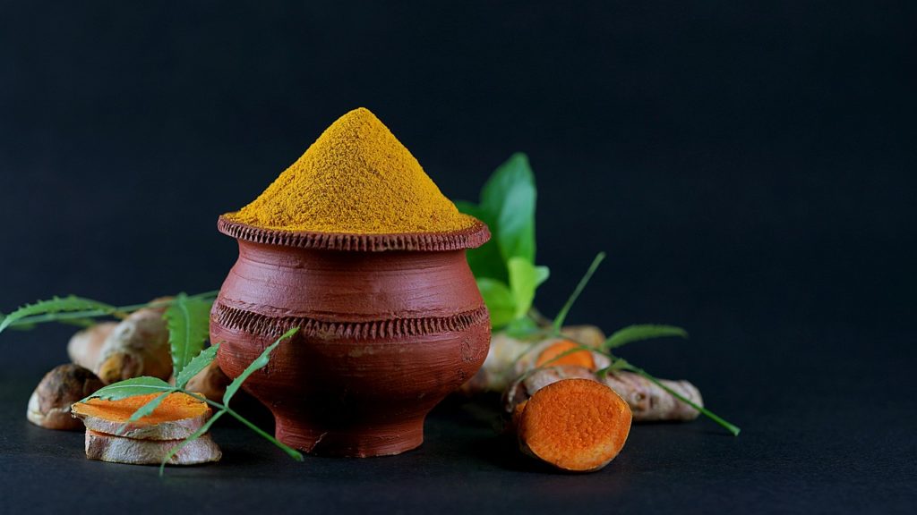 turmeric, neem, cup